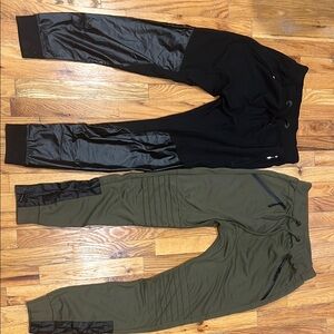 Black and Olive Jogger Pants Set